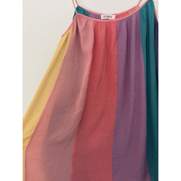 Women's -‎ Storia Pastel Striped Dress, Size Medium - Picture 4 of 7